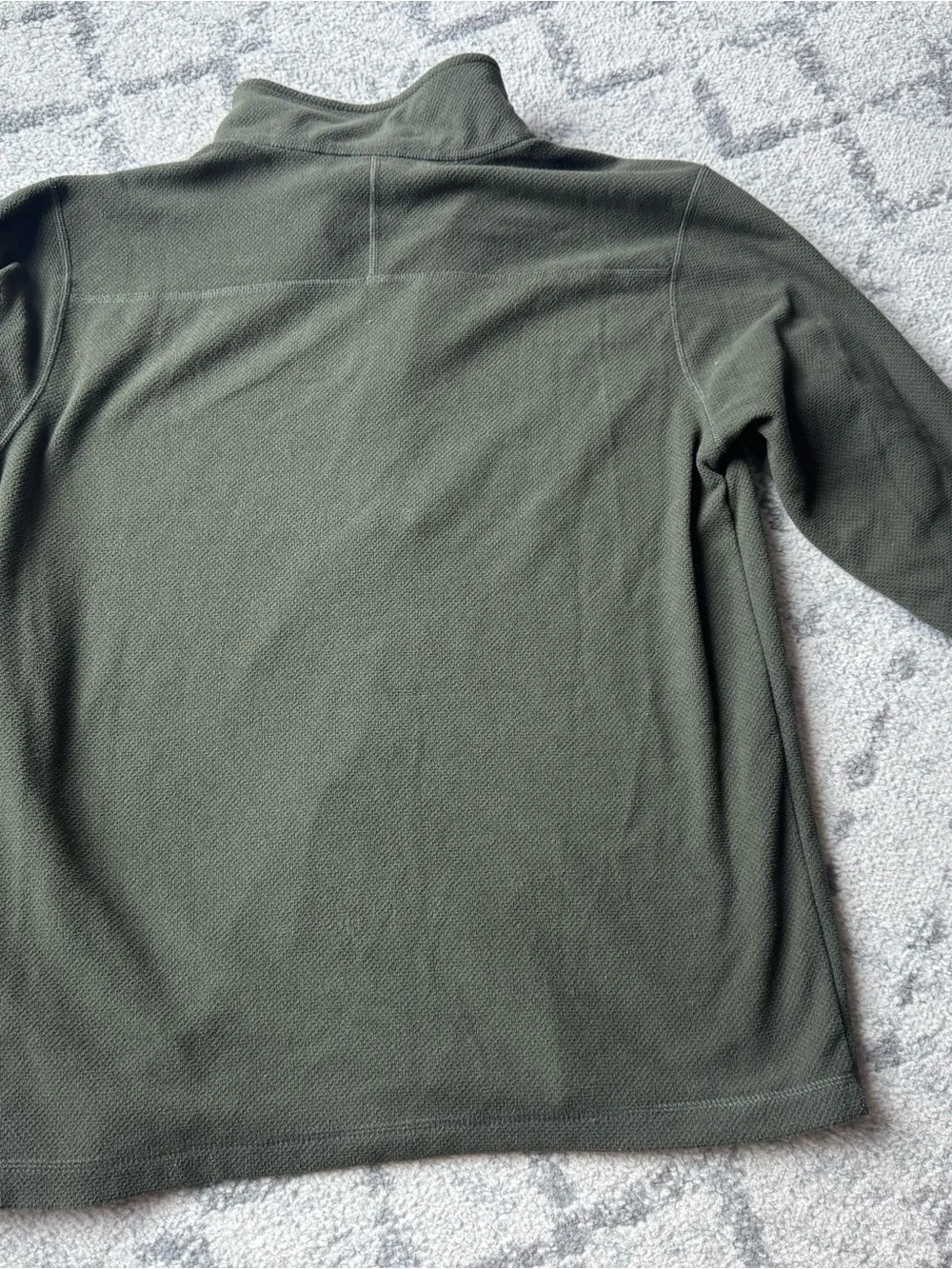 The North Face Olive Zip-Neck Fleece Pullover
